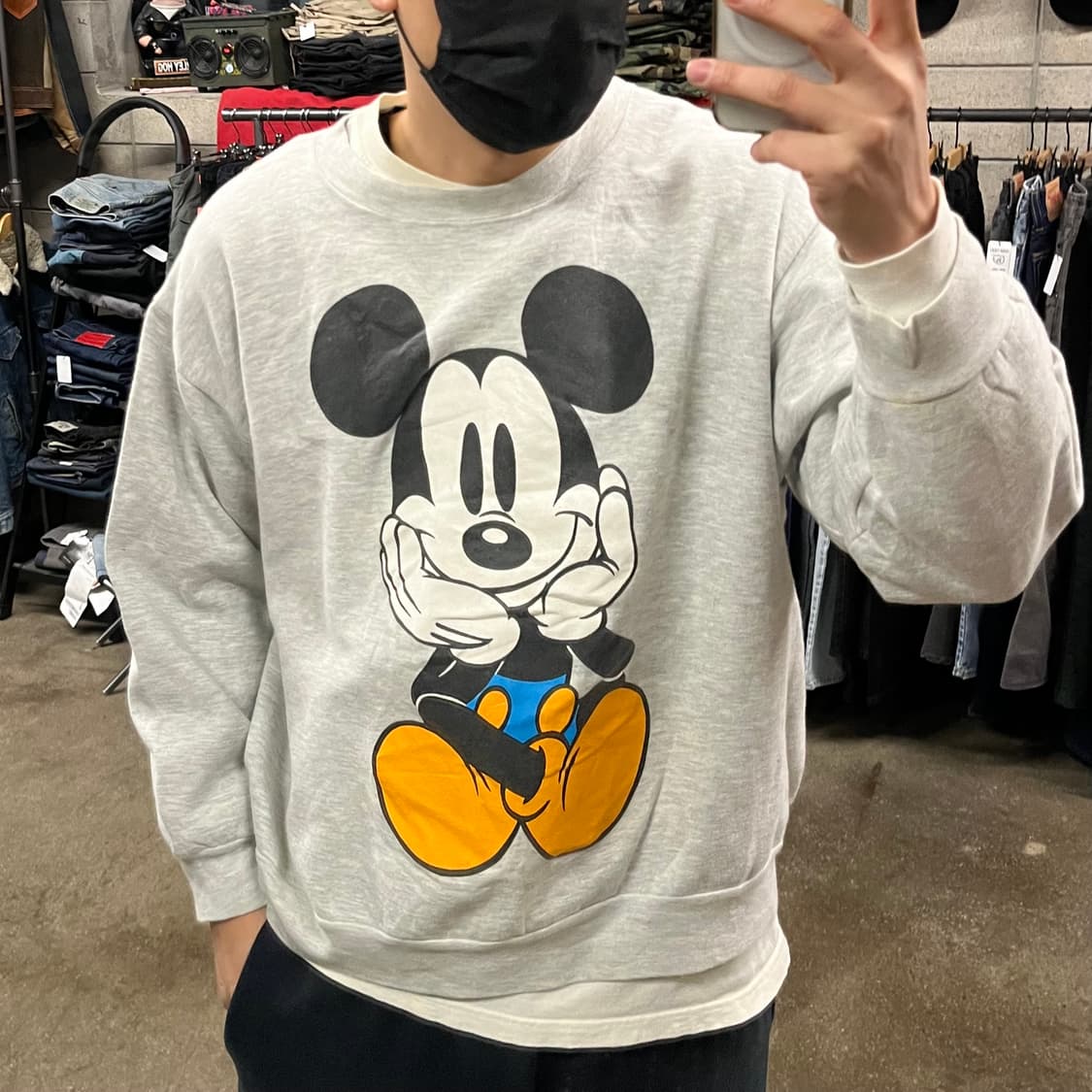 90s USA 미키마우스 스웻셔츠 (100) 상품이미지6