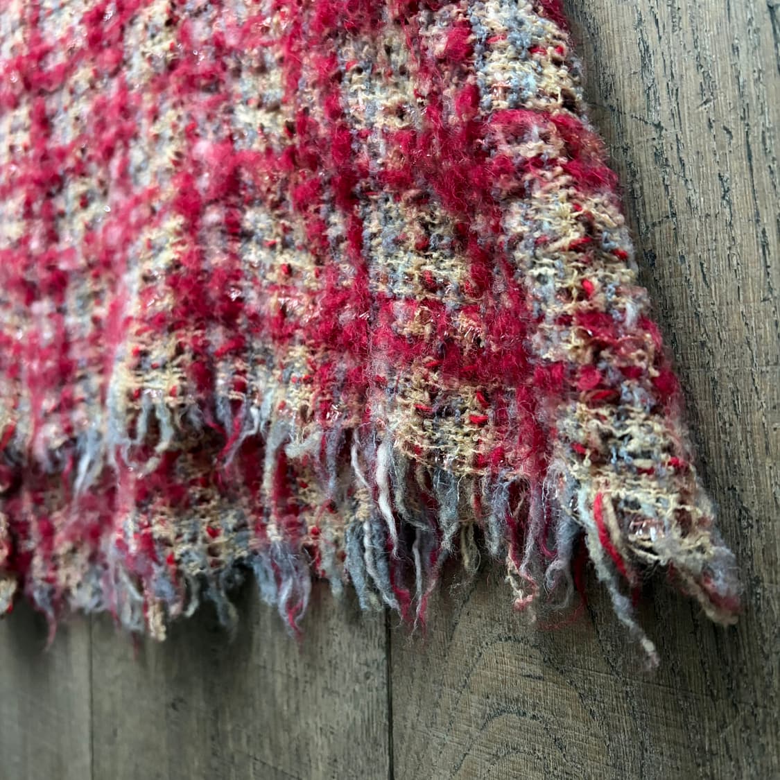 Distressed Detail Tweed Skirt 상품이미지6