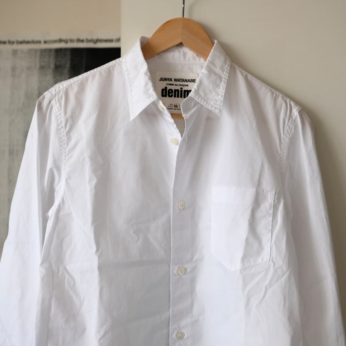 준야와타나베 꼼데가르송 데님 화이트 셔츠 xs 상품이미지1