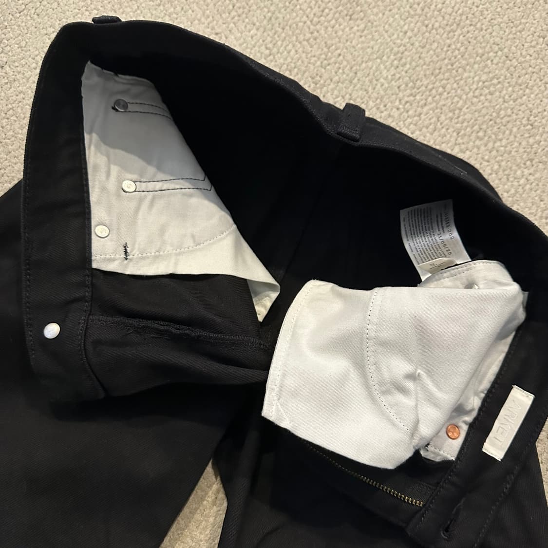 ARKET 아르켓 블랙 코튼 팬츠 상품이미지6