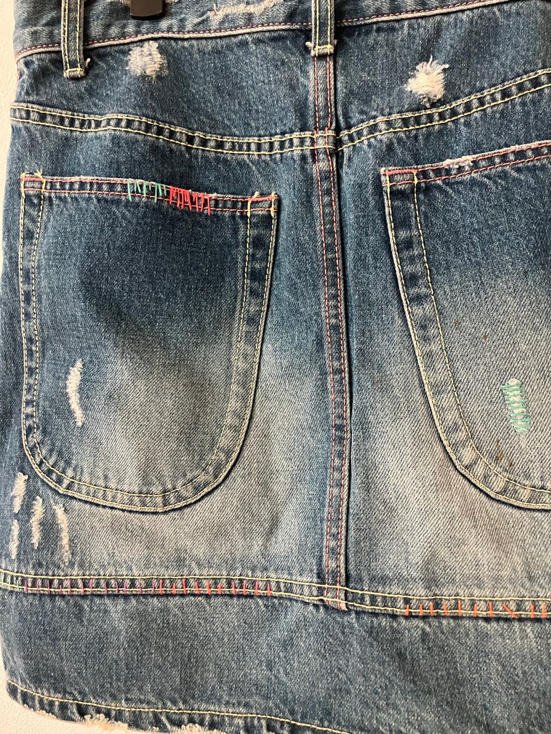 츠모리치사토 스티치 데님스커트 2사이즈 상품이미지6