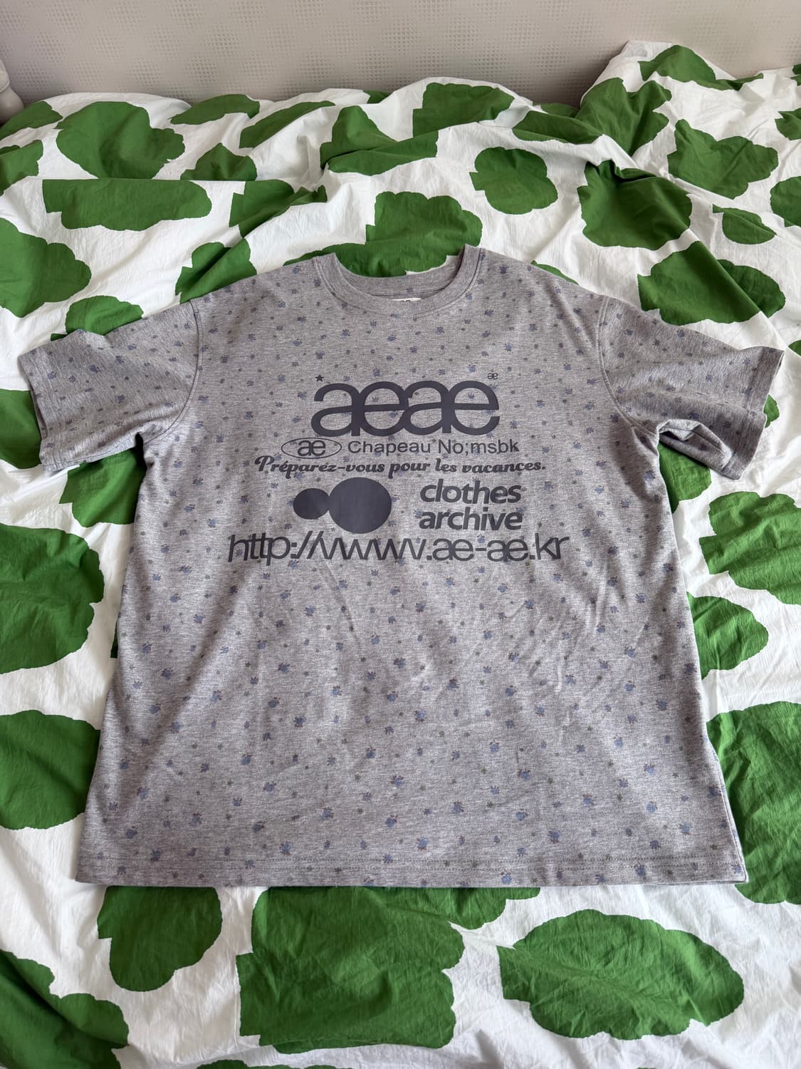 WEB LOGO FLOWER T-SHIRTS [MELANGE GREY] 상품이미지2