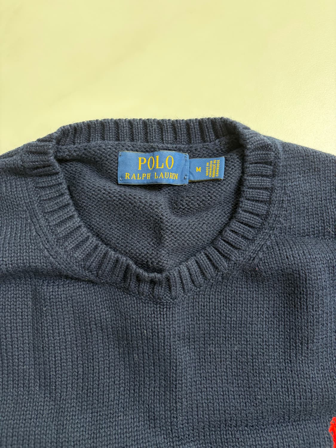 폴로 랄프로렌 코튼 니트 스웨터 네이비 상품이미지2