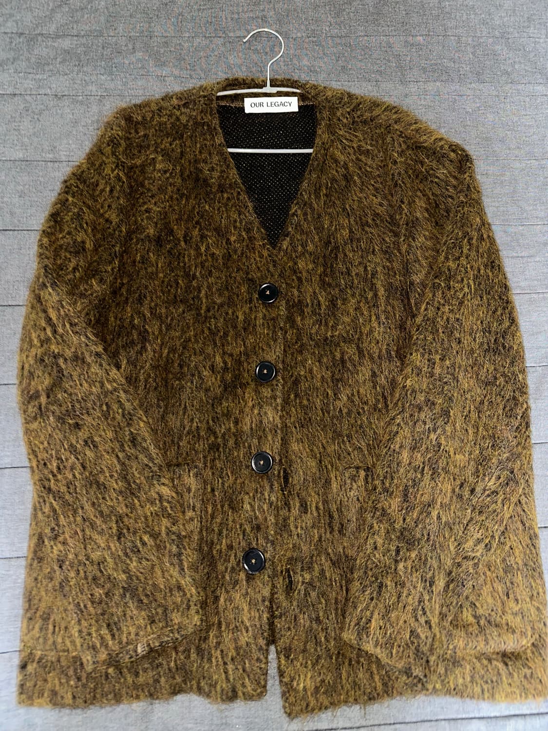 아워레가시 모헤어 가디건 올리브 [46] 상품이미지1