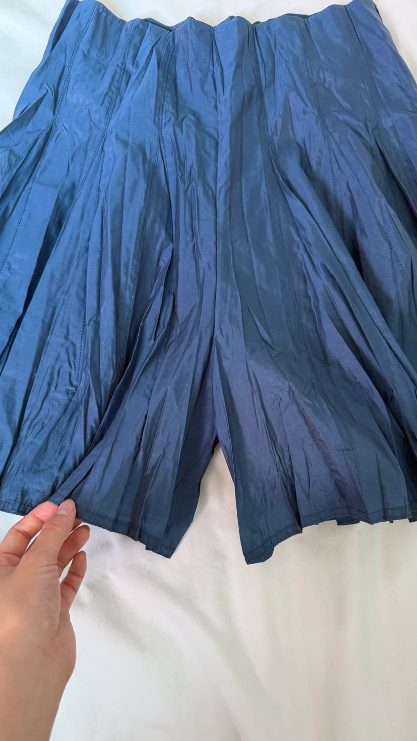 Lanvin rinkle blue pleats skirt 상품이미지3