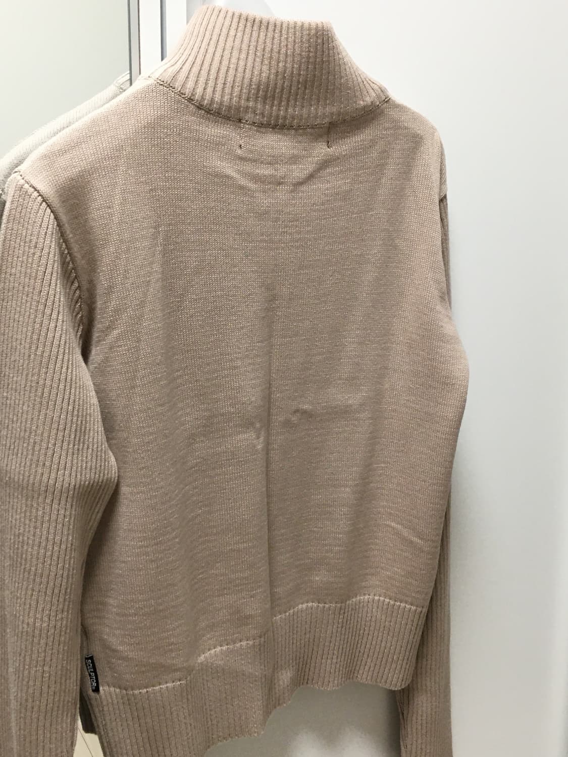 스컬프터 로고 니트 집업 더스티핑크 상품이미지6