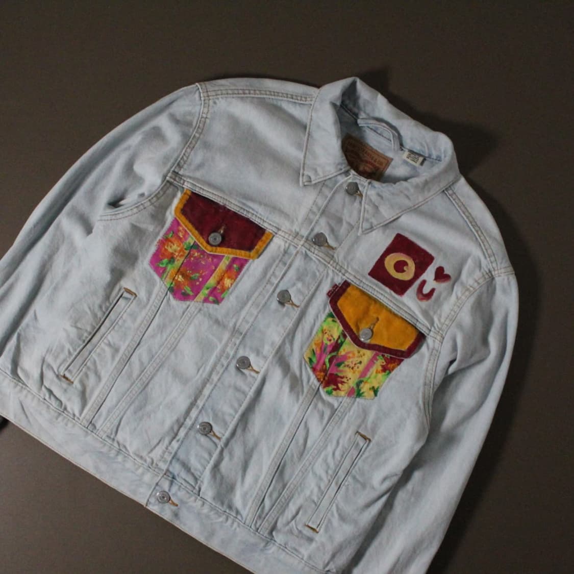 Levi’s 커스텀 플라워 아트 연청 데님 자켓 L017 상품이미지3