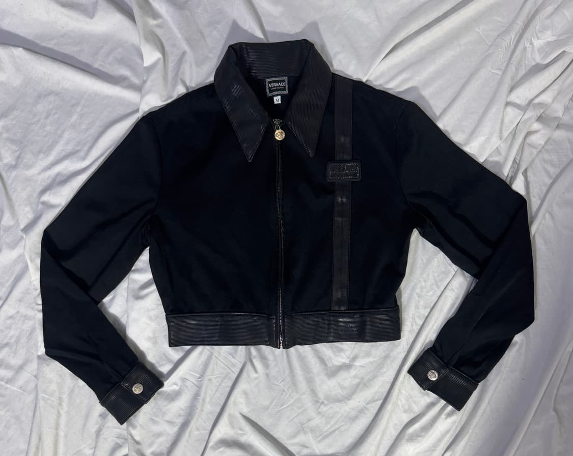 90s 베르사체 진스 꾸뛰르 바이커 자켓 y2k 상품이미지1