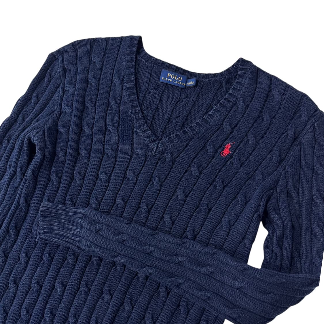 신형 여성 폴로 랄프로렌 네이비 브이넥 니트 상품이미지2