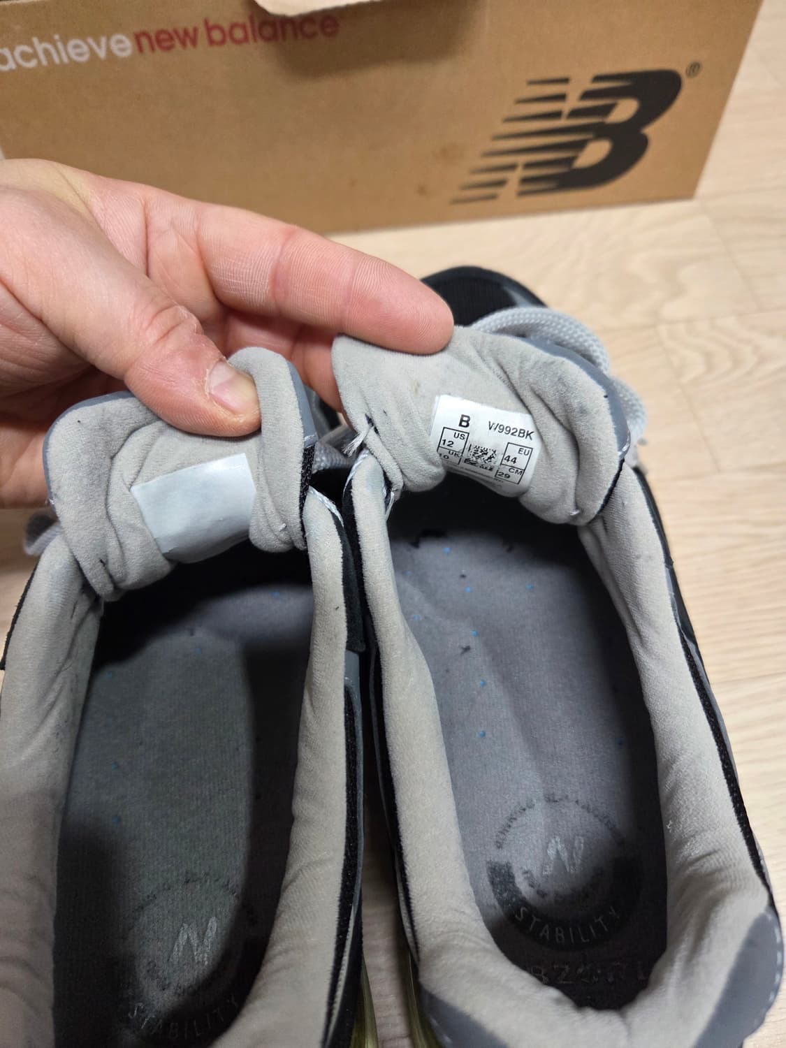 (초판)(1회 착용)뉴발란스 992 초판버전 우먼스12  상품이미지7