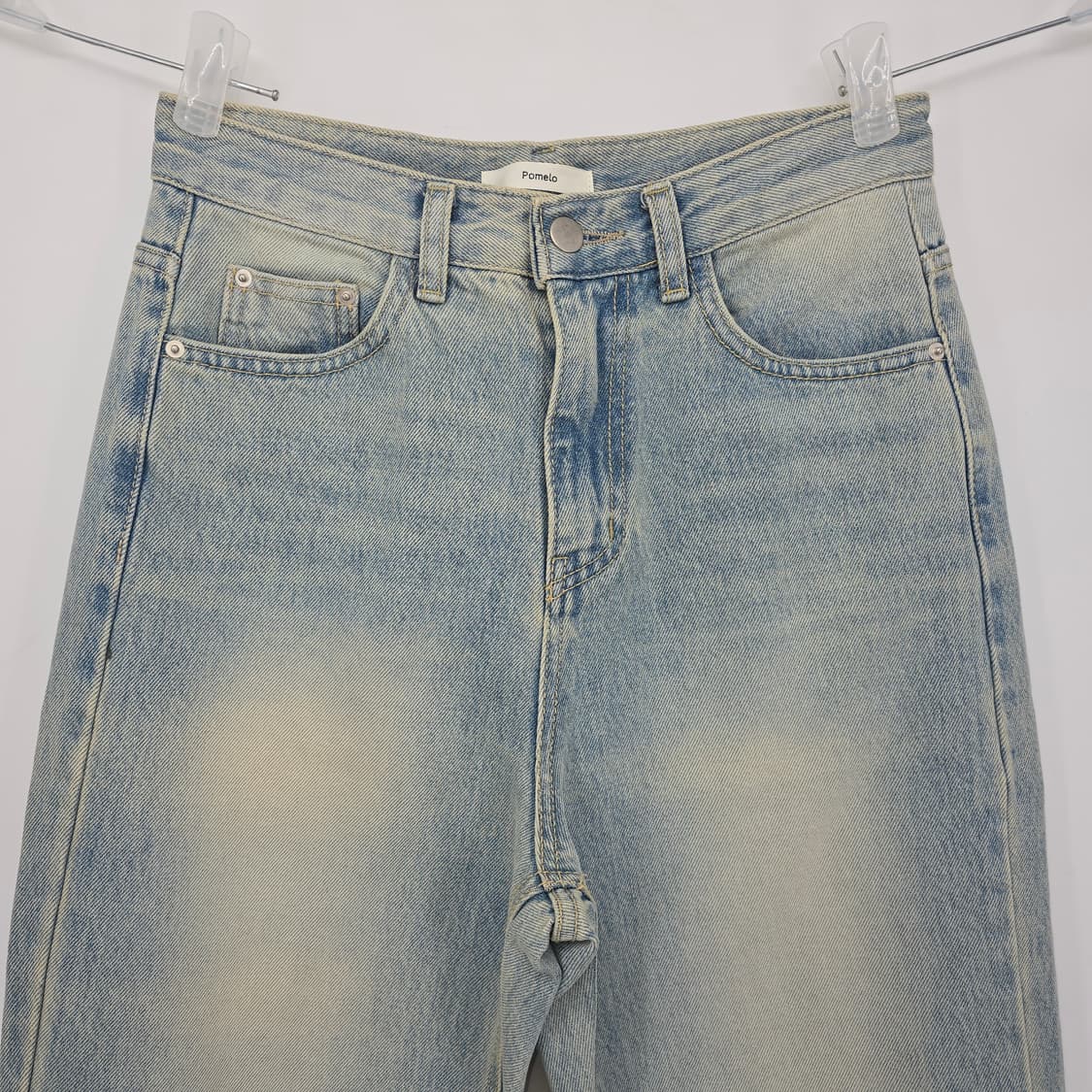 Pomelo 워싱 데님 와이드 팬츠 27 상품이미지10