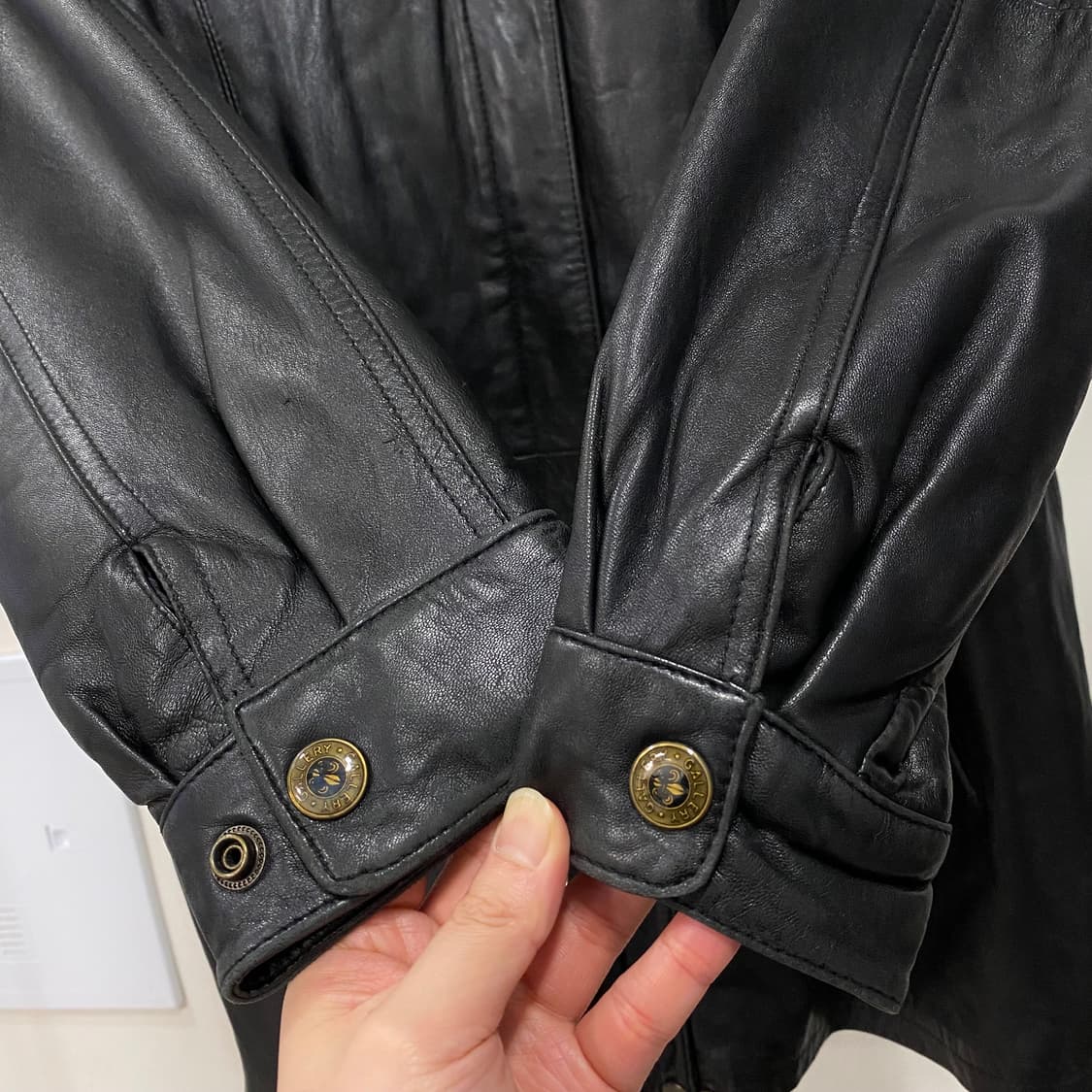 90s 빈티지 양가죽 집업 코트 자켓 상품이미지6