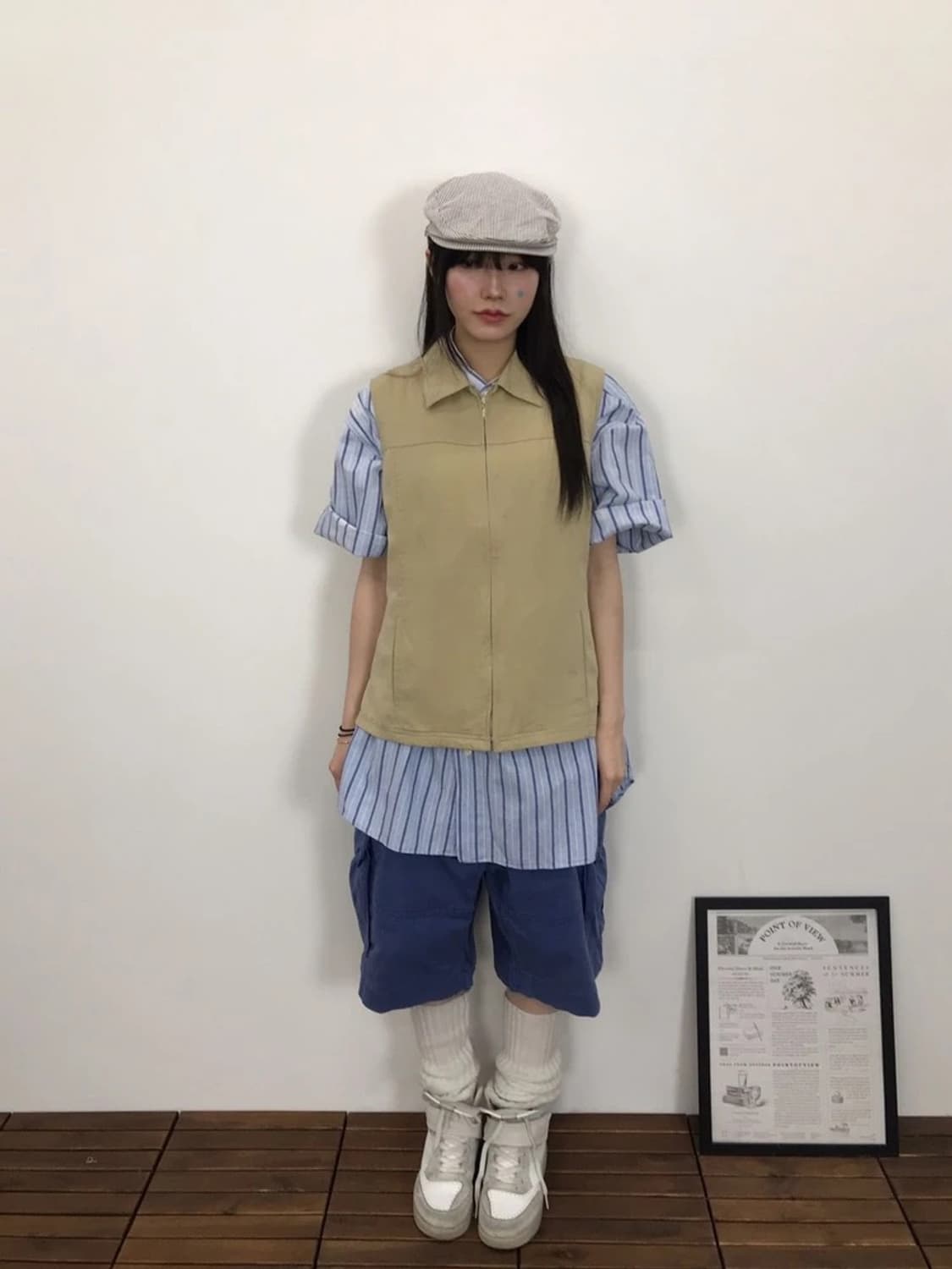 McGregor Beige Zip Vest Tencel Fabric 상품이미지1