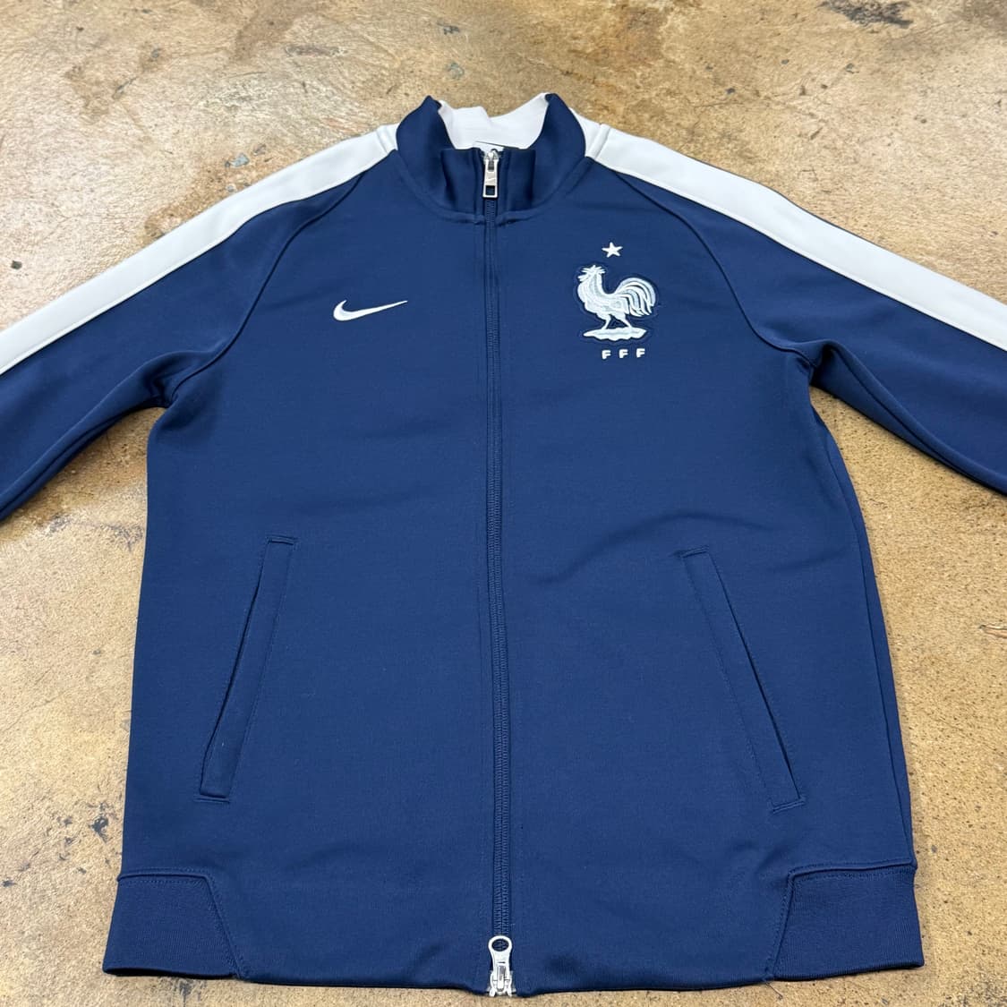 [정품/S] 나이키 프랑스 축구 국가대표팀 트랙탑 네이비 b10 상품이미지3