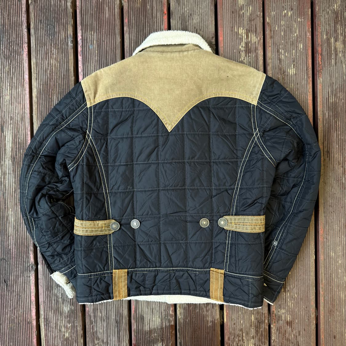 Yajayu 양털 퀼팅 자켓 상품이미지2