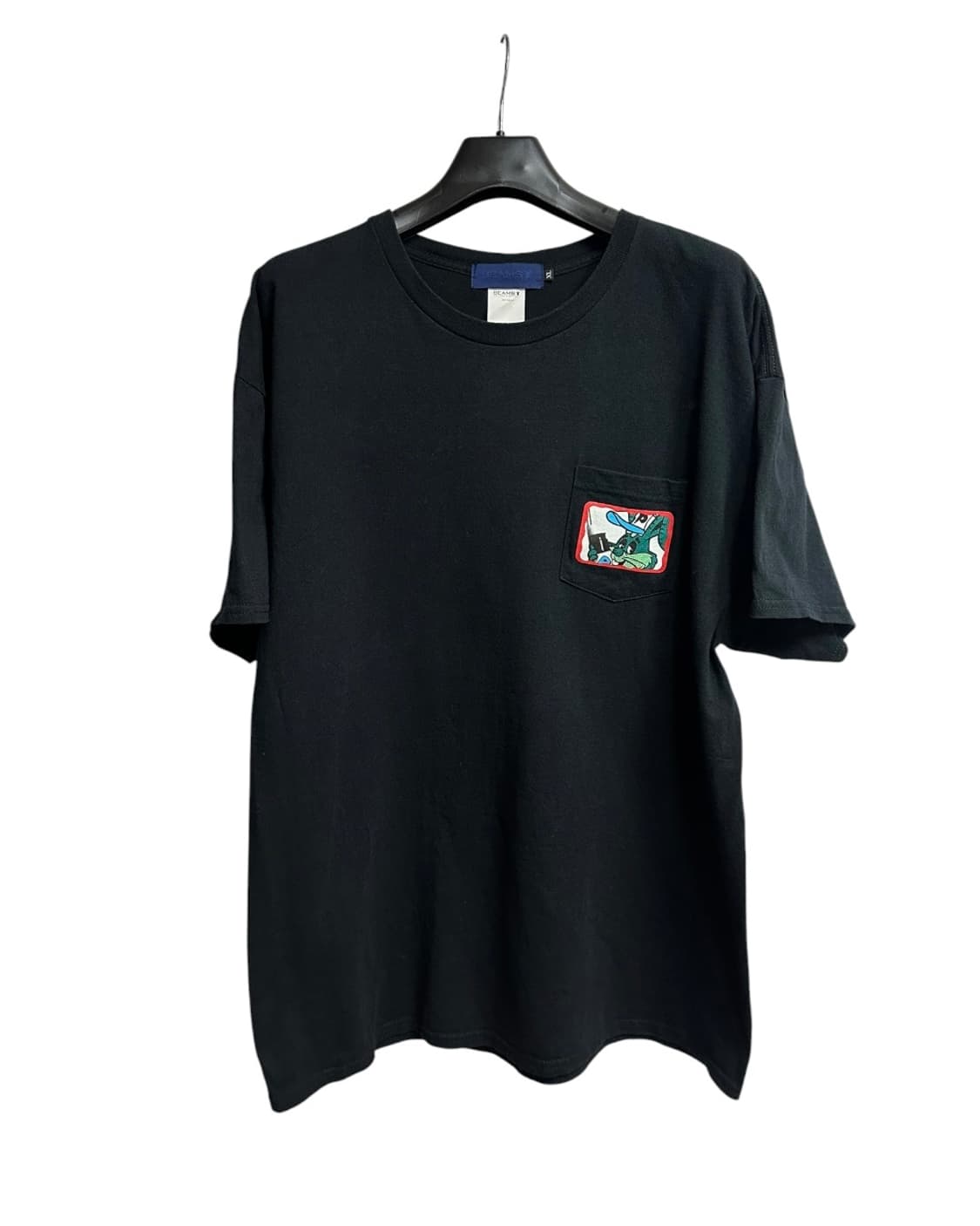 빔즈(BEAMS) X PUTS 포켓 반팔티셔츠 블랙 XL size 상품이미지1