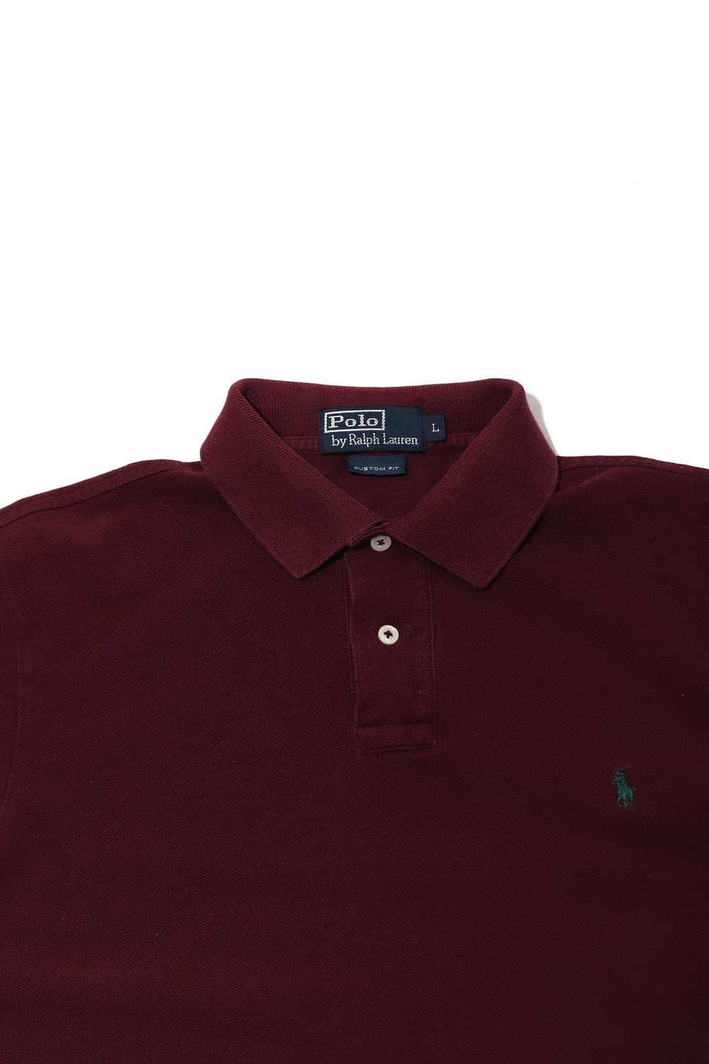 POLO RALPH LAUREN 버건디 커스텀핏 폴로 카라티 size L 상품이미지3