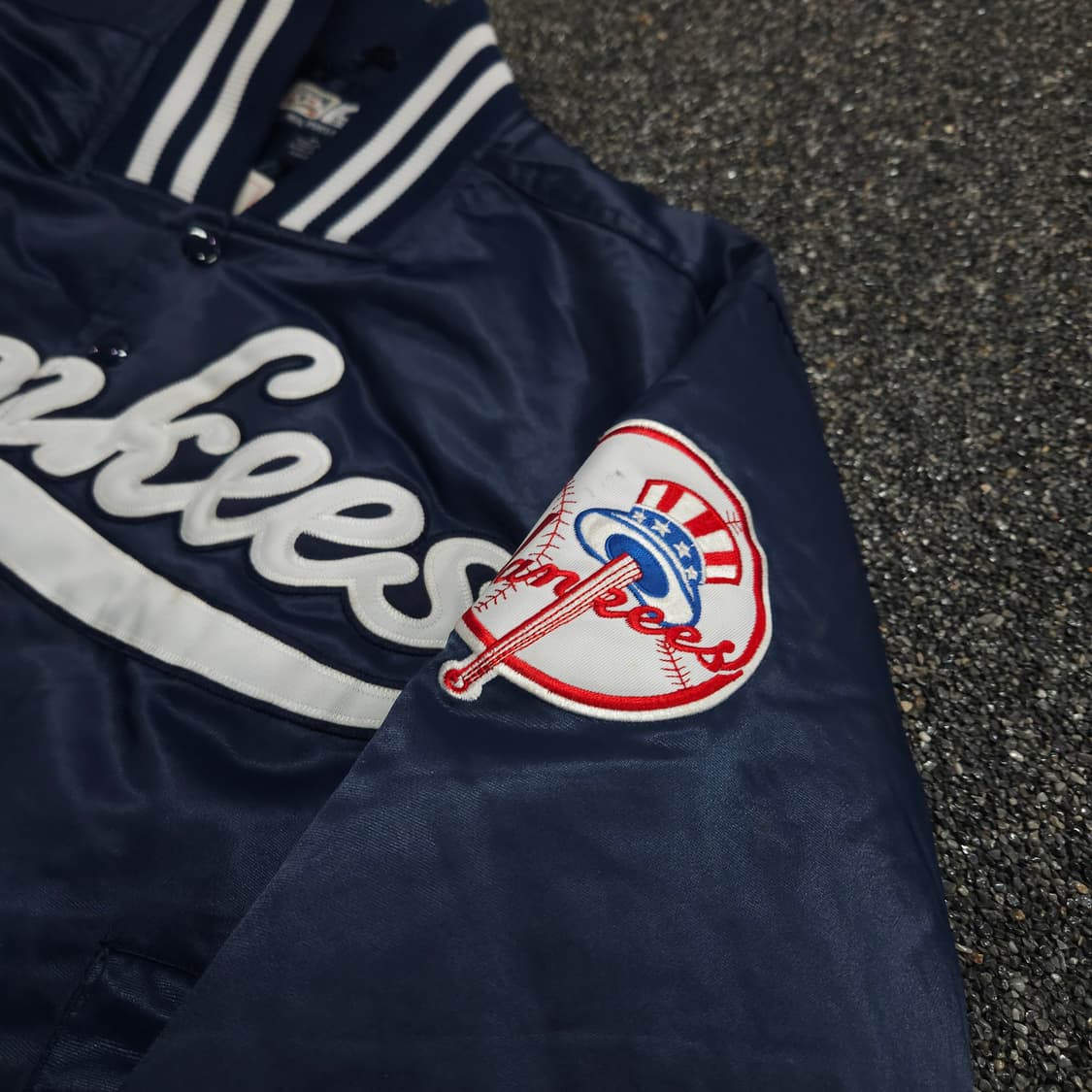 G-lll MLB 뉴욕 양키스 빅로고 베이스볼 바시티 점퍼 (L) 상품이미지5