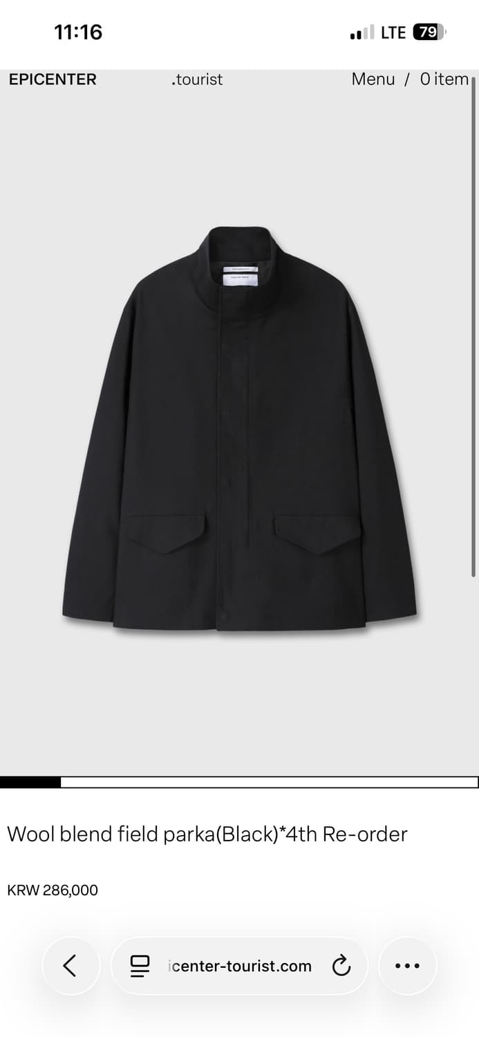 (교환)에피센터 필드파카 블랙 L->M 상품이미지1