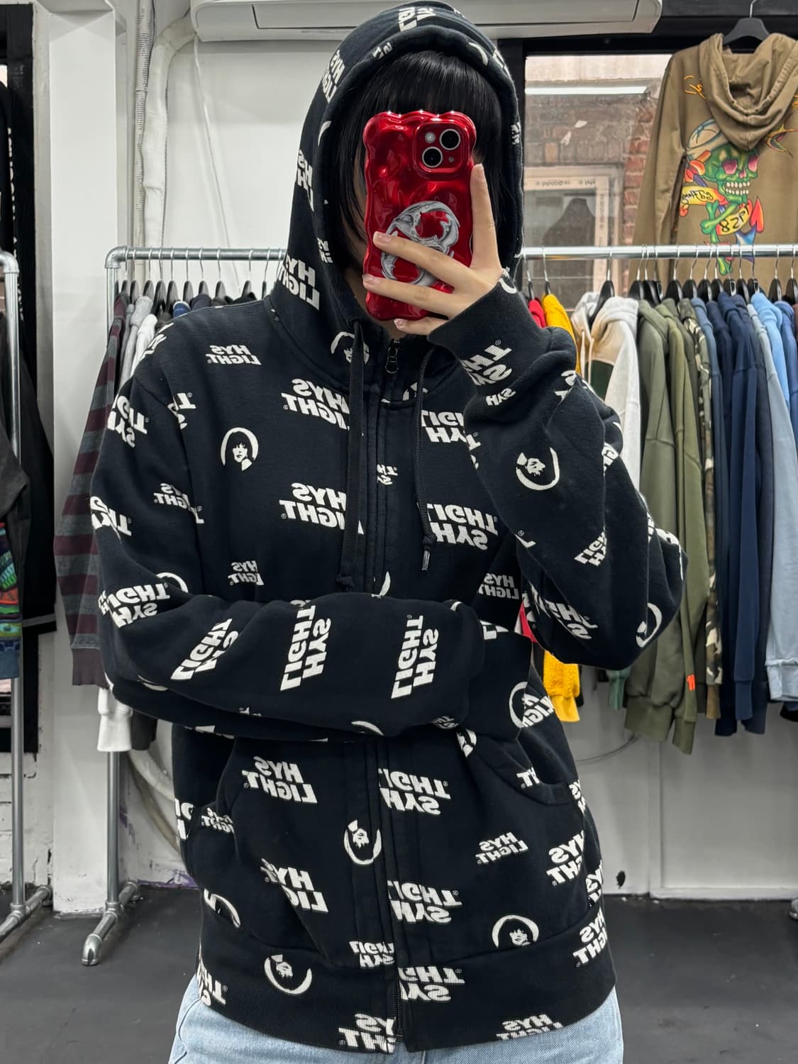 히스테릭 글래머 써클 걸 후드집업 상품이미지1