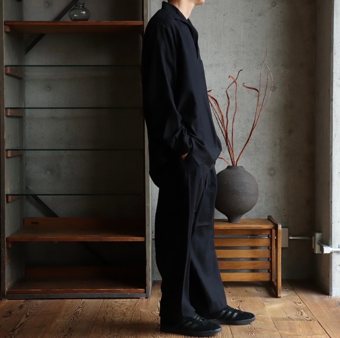 [2] 코모리 실크넬 셔츠 셋업 상품이미지2