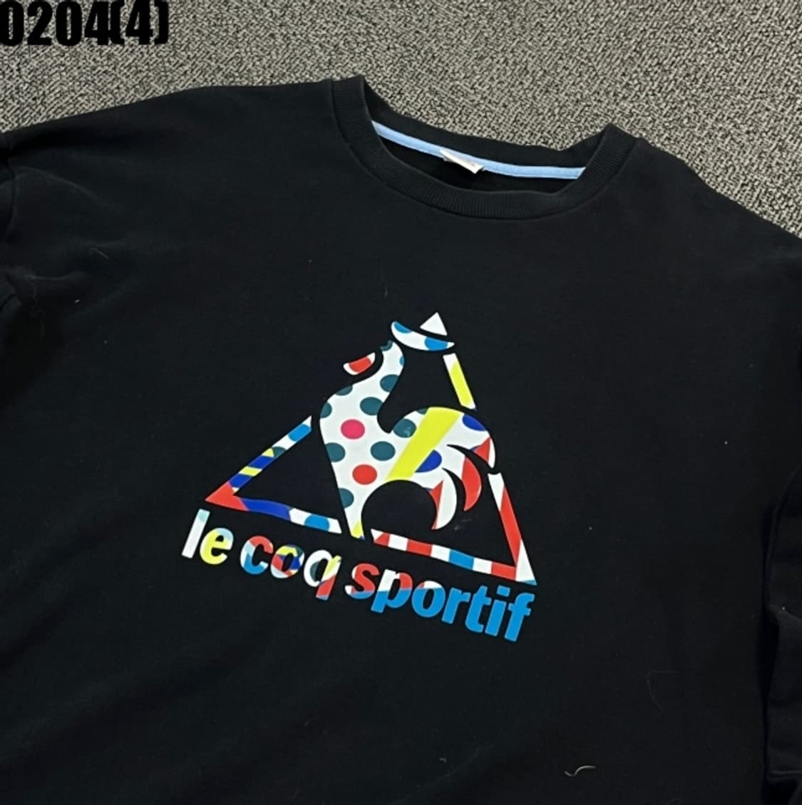 [105XL] 르꼬끄 스포르티브 블랙 프린팅 맨투맨 티셔츠 0204(4) 상품이미지2