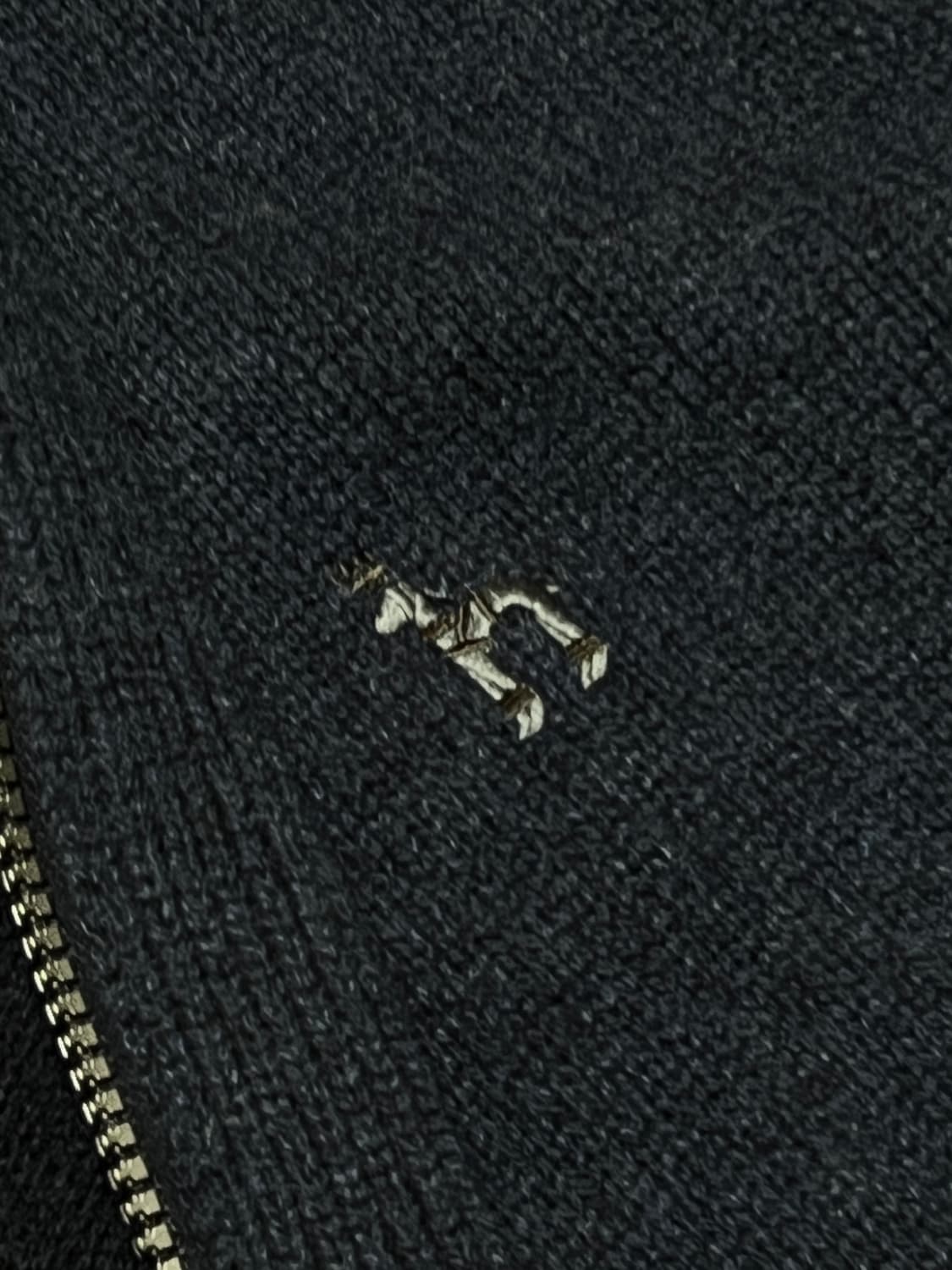 헤지스 Wool 100% 스몰로고 패치 니트집업 95 네이비 상품이미지4