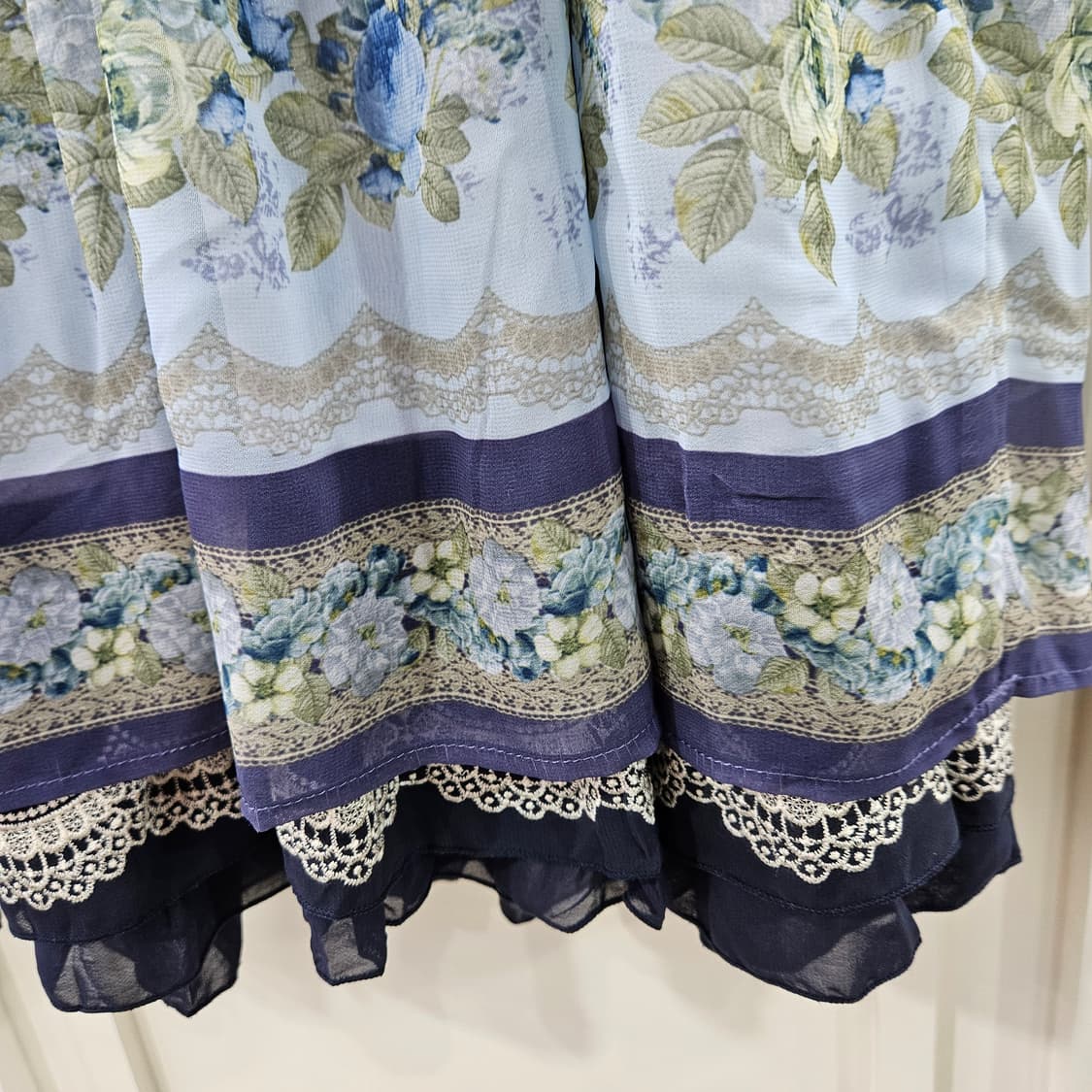 액시즈팜 플라워 리본 원피스 하늘색 상품이미지9