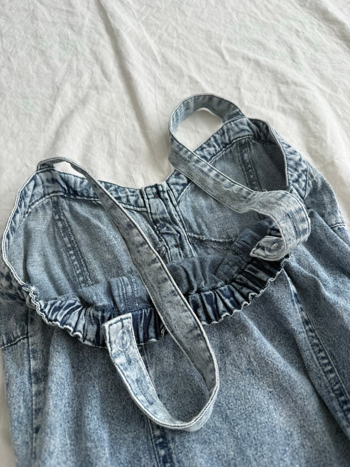 키치 데님 캉캉 미니 원피스 상품이미지8