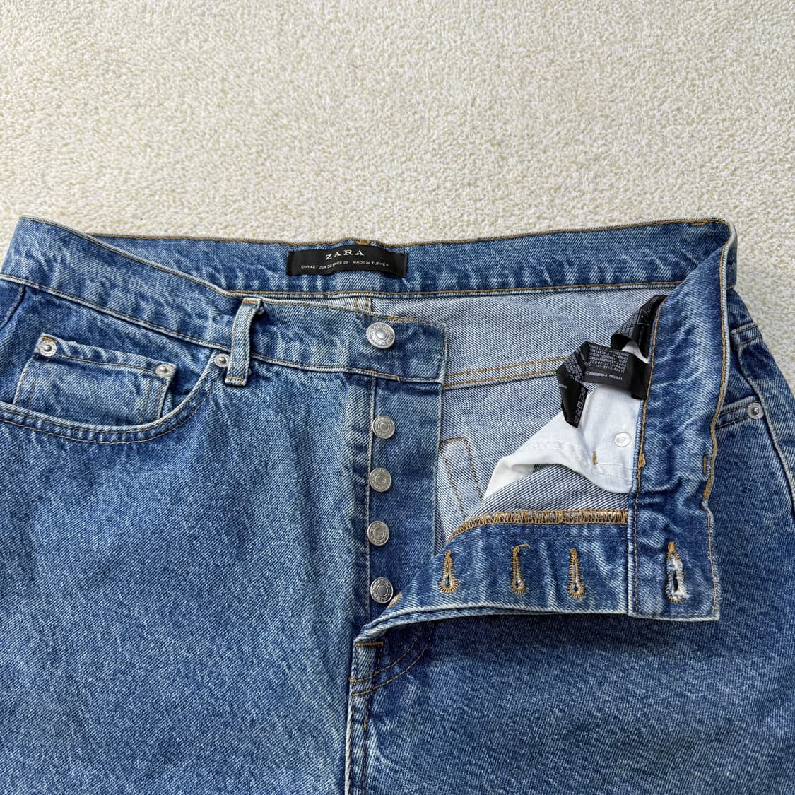 [32] 자라 버튼 디테일 데님팬츠 0107T1 상품이미지2