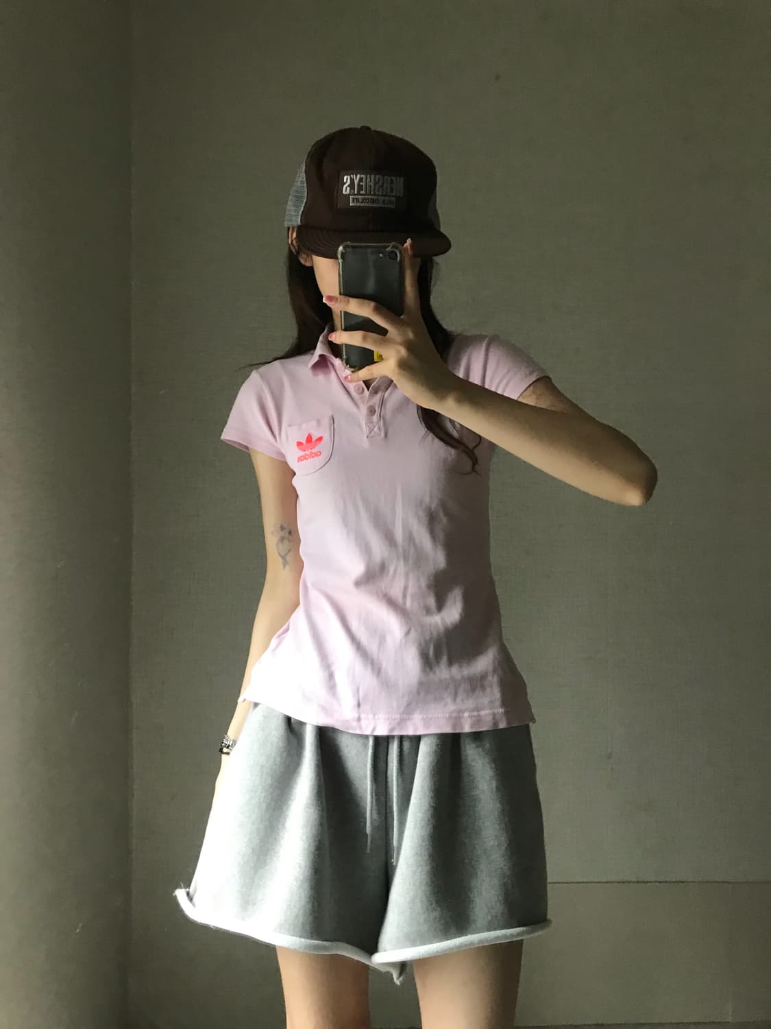 아디다스 베이비핑크 포켓 반팔티셔츠 상품이미지5