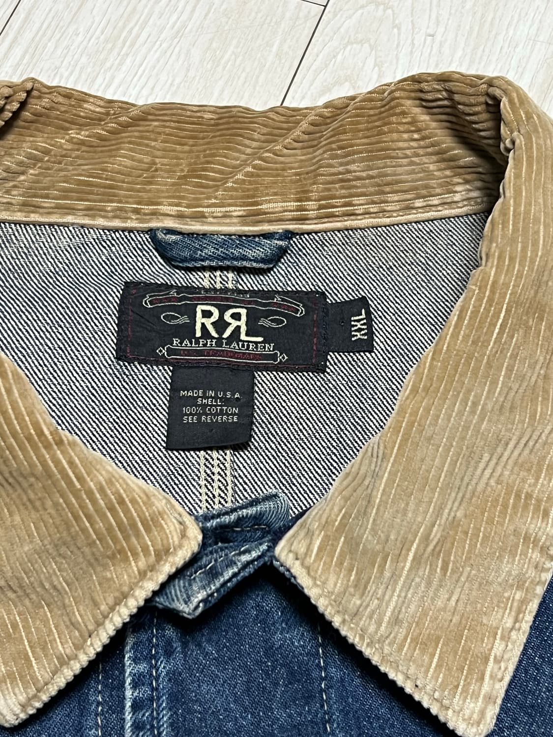 90s더블알엘 RRL 코듀로이카라 데님자켓 XXL 상품이미지4
