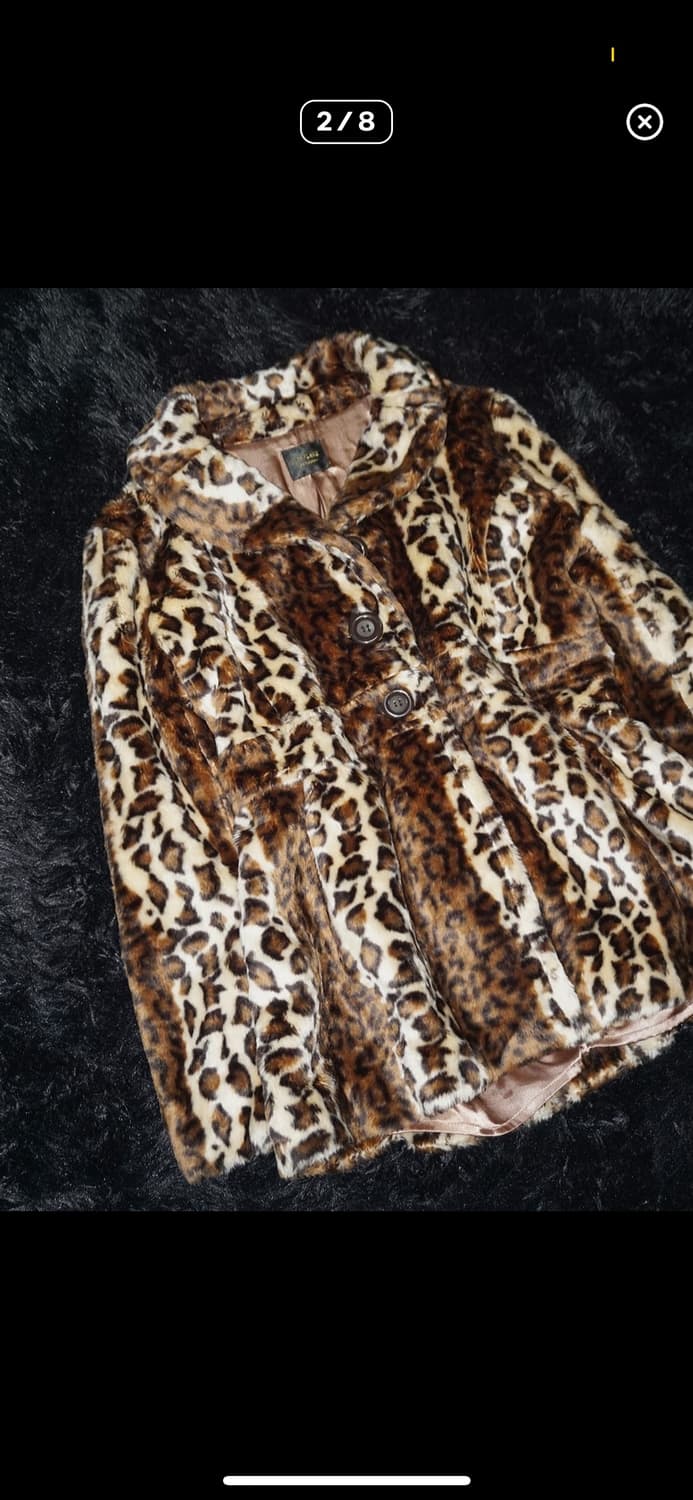 레오파드 퍼 자켓 상품이미지2