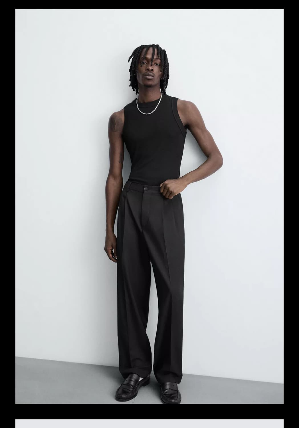 (L) ZARA 자라 투턱 핀턱 와이드 슬랙스 팬츠 판매 상품이미지6