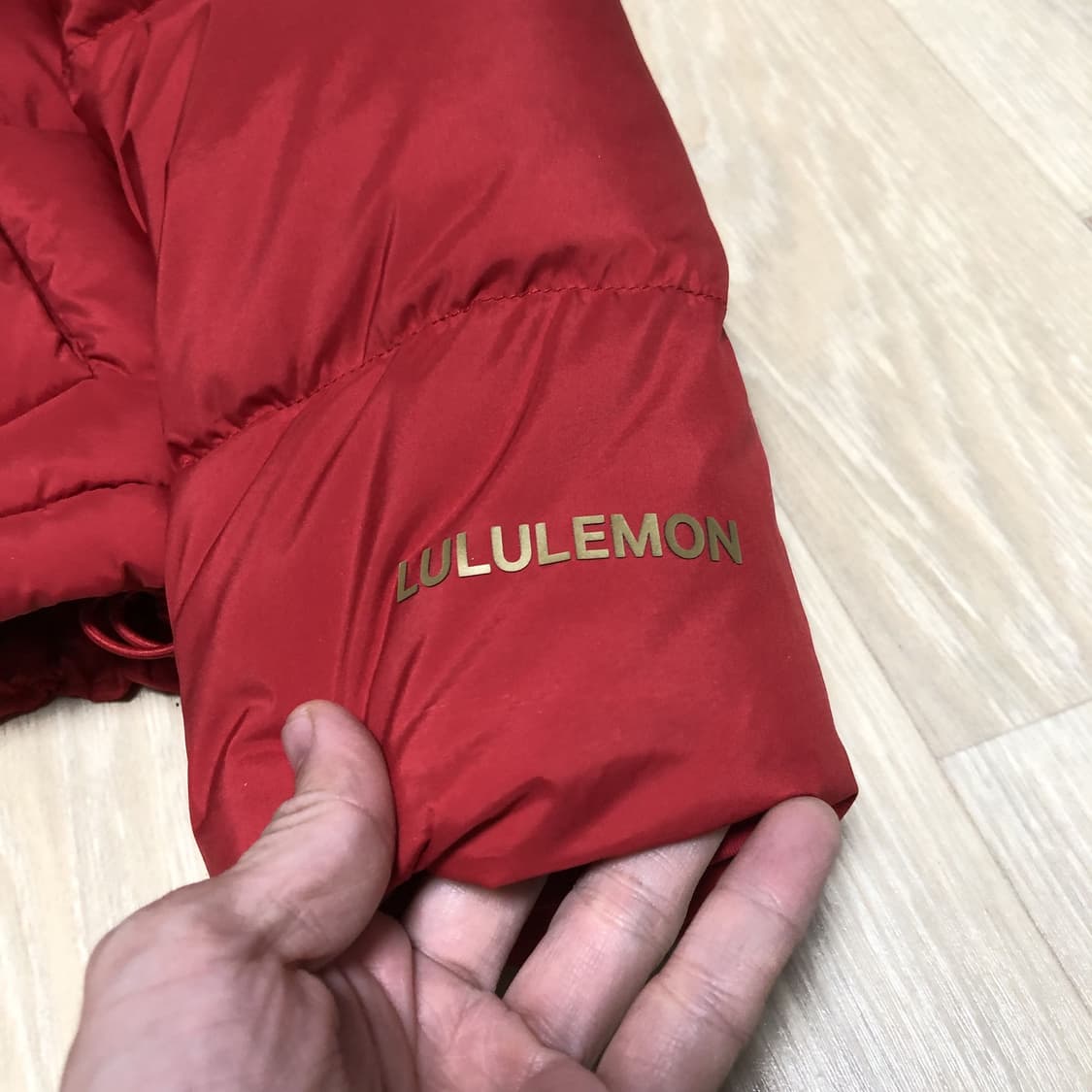 (우먼스 XL) 룰루레몬 lululemon 원더퍼프 크롭 패딩 자켓 레드 상품이미지2