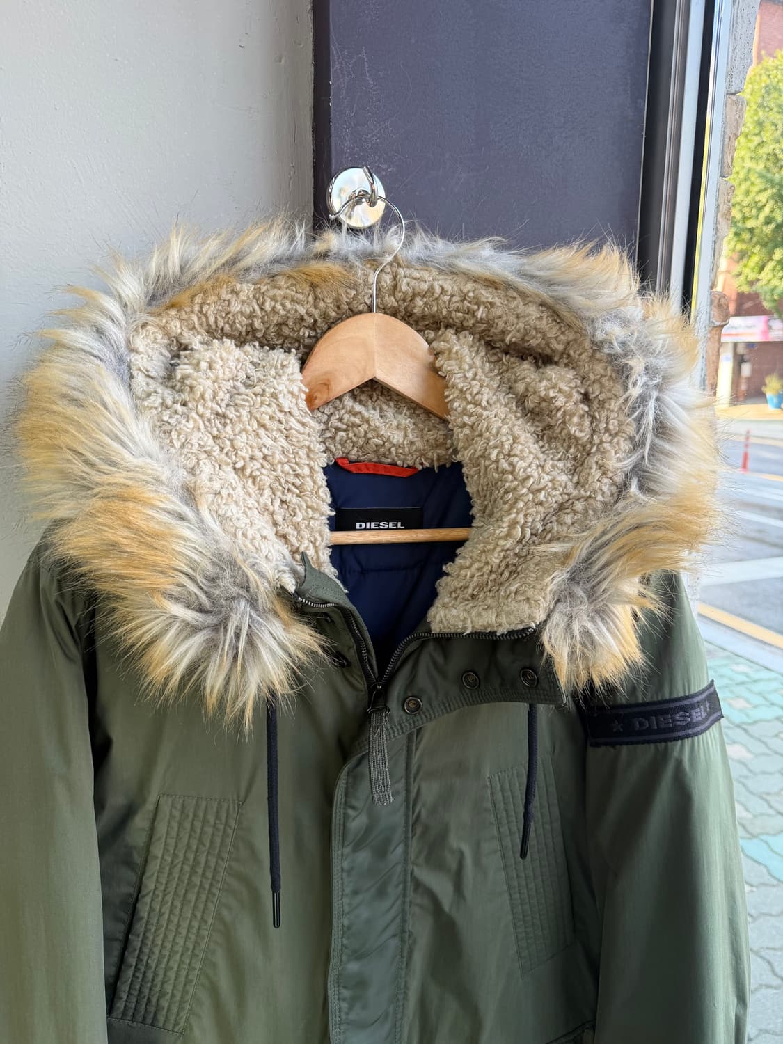 M/ 디젤 밀리터리 퍼 개파카 패딩자켓 상품이미지3