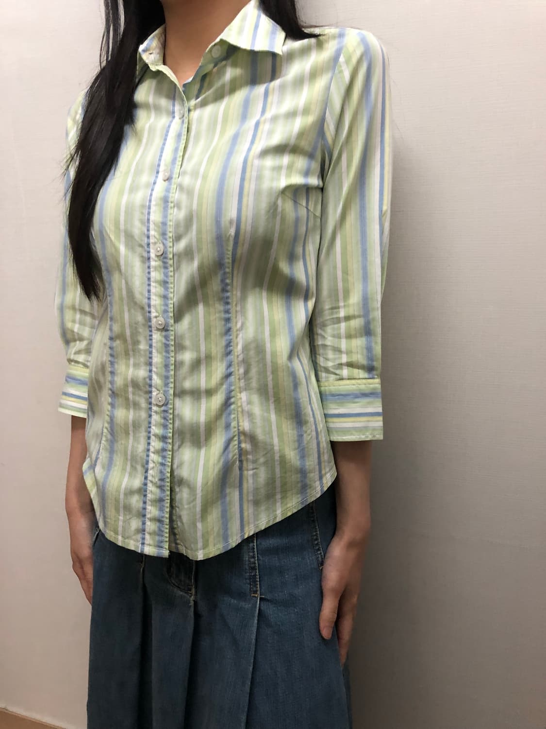 빈티지 갭 그린 체크 셔츠 상품이미지2