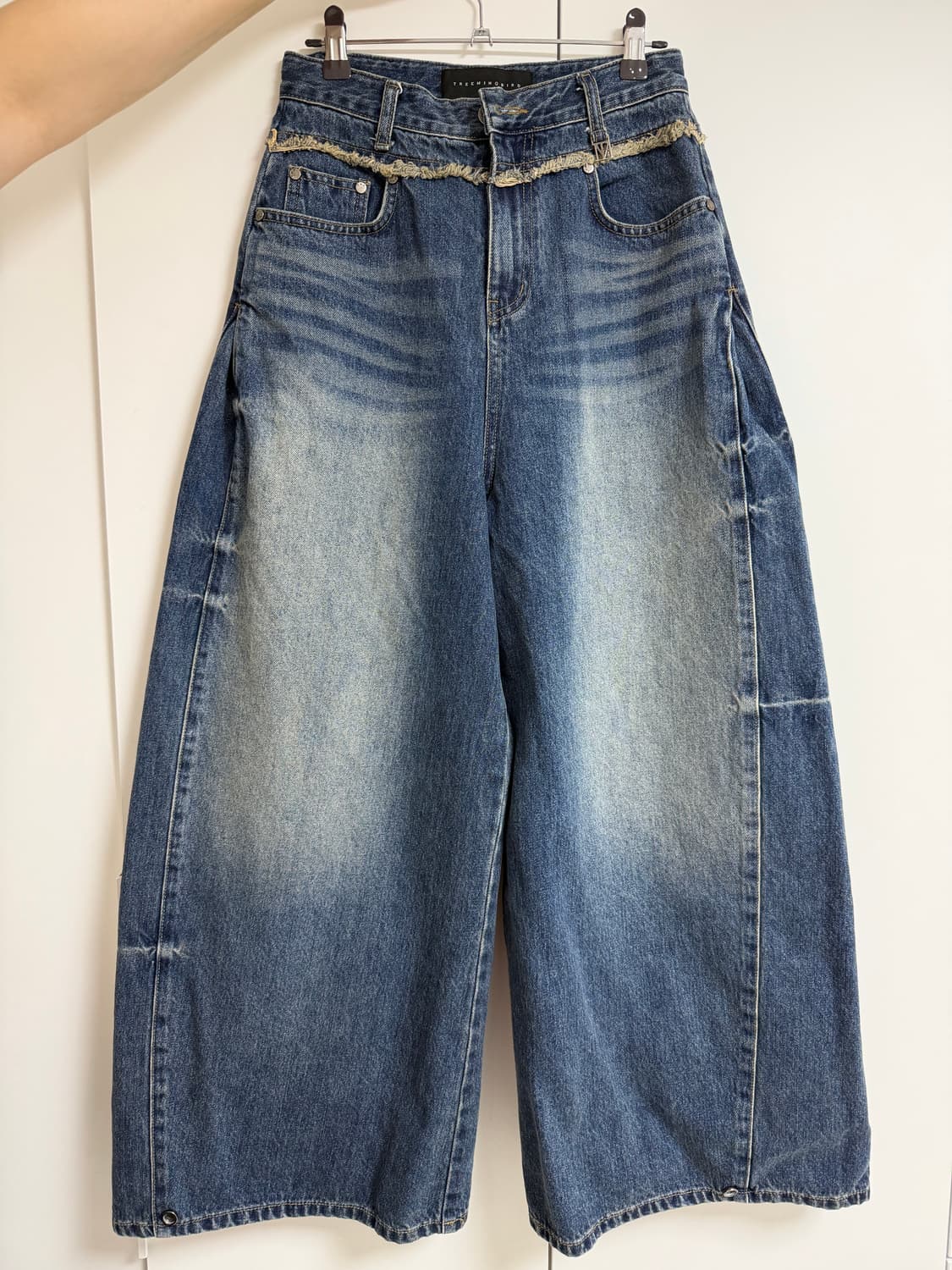 트리밍버드 투웨이 핏 벌룬 데님팬츠 다크인디고 1사이즈 상품이미지1