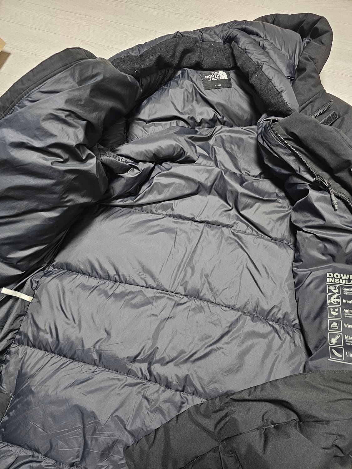 노스페이스 에어다운 롱패딩 L 100 상품이미지6