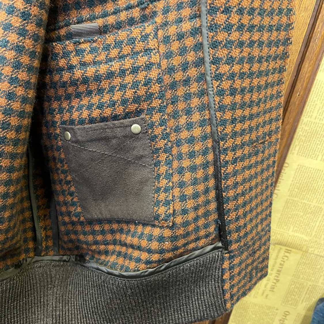 맨온더분 체크 블루종 상품이미지7