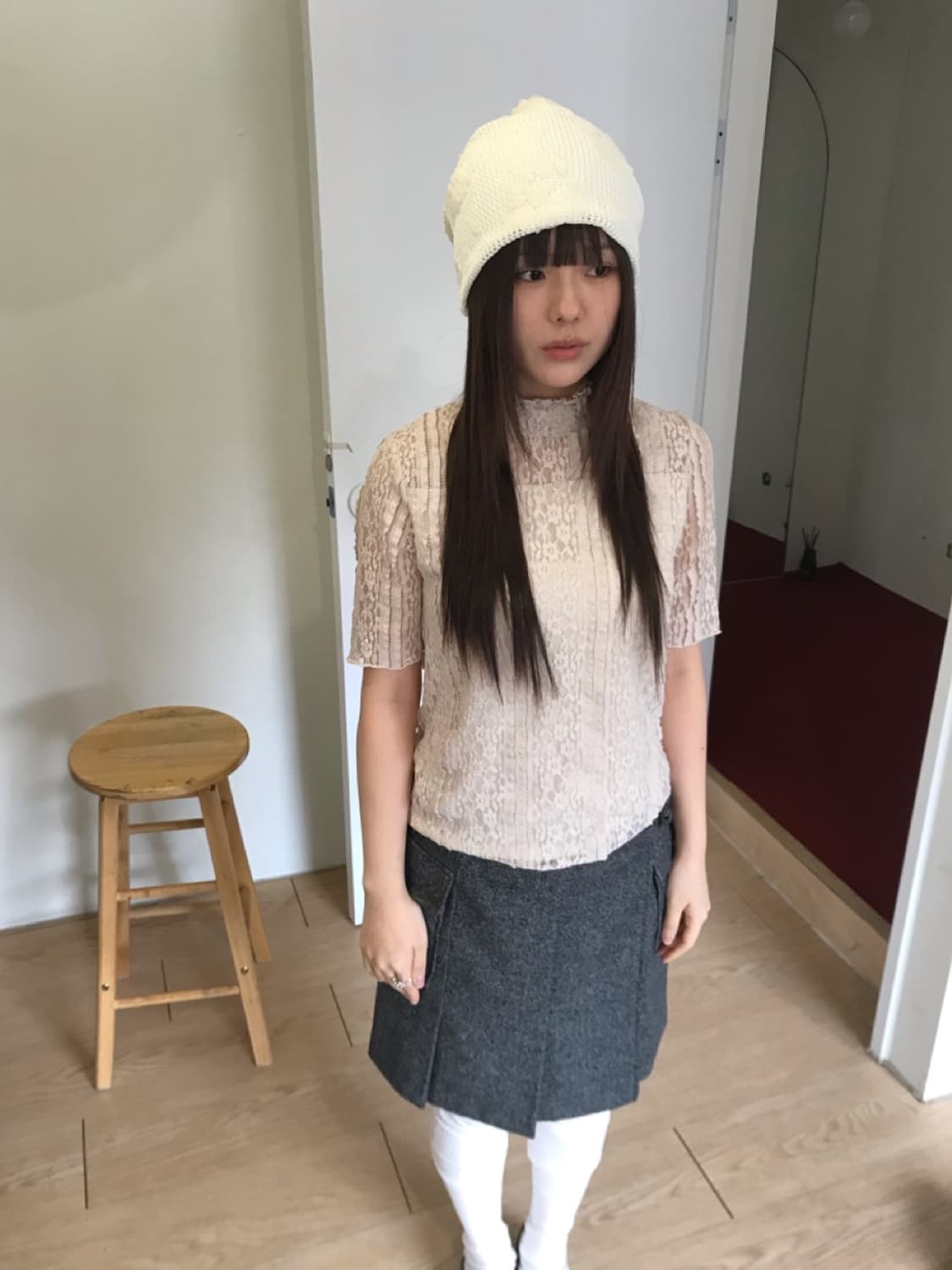 레이스 프릴 탑 상품이미지3