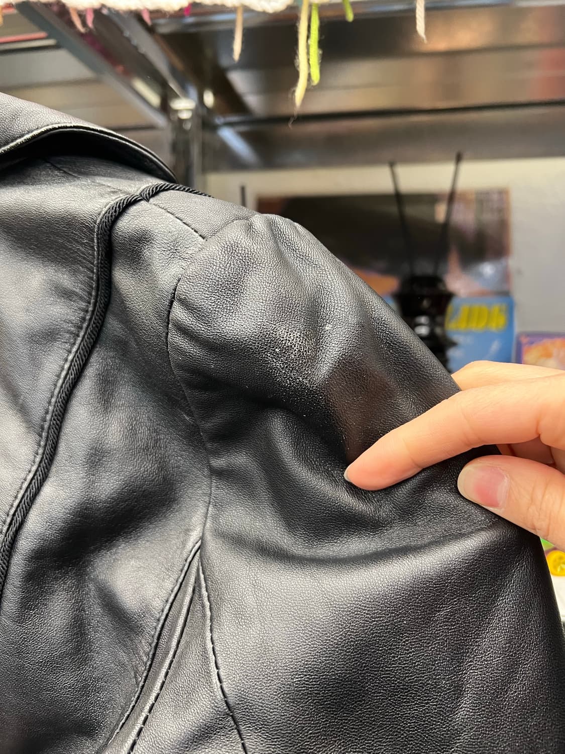 Black Real Leather Jacket (Slim Fit) 상품이미지5