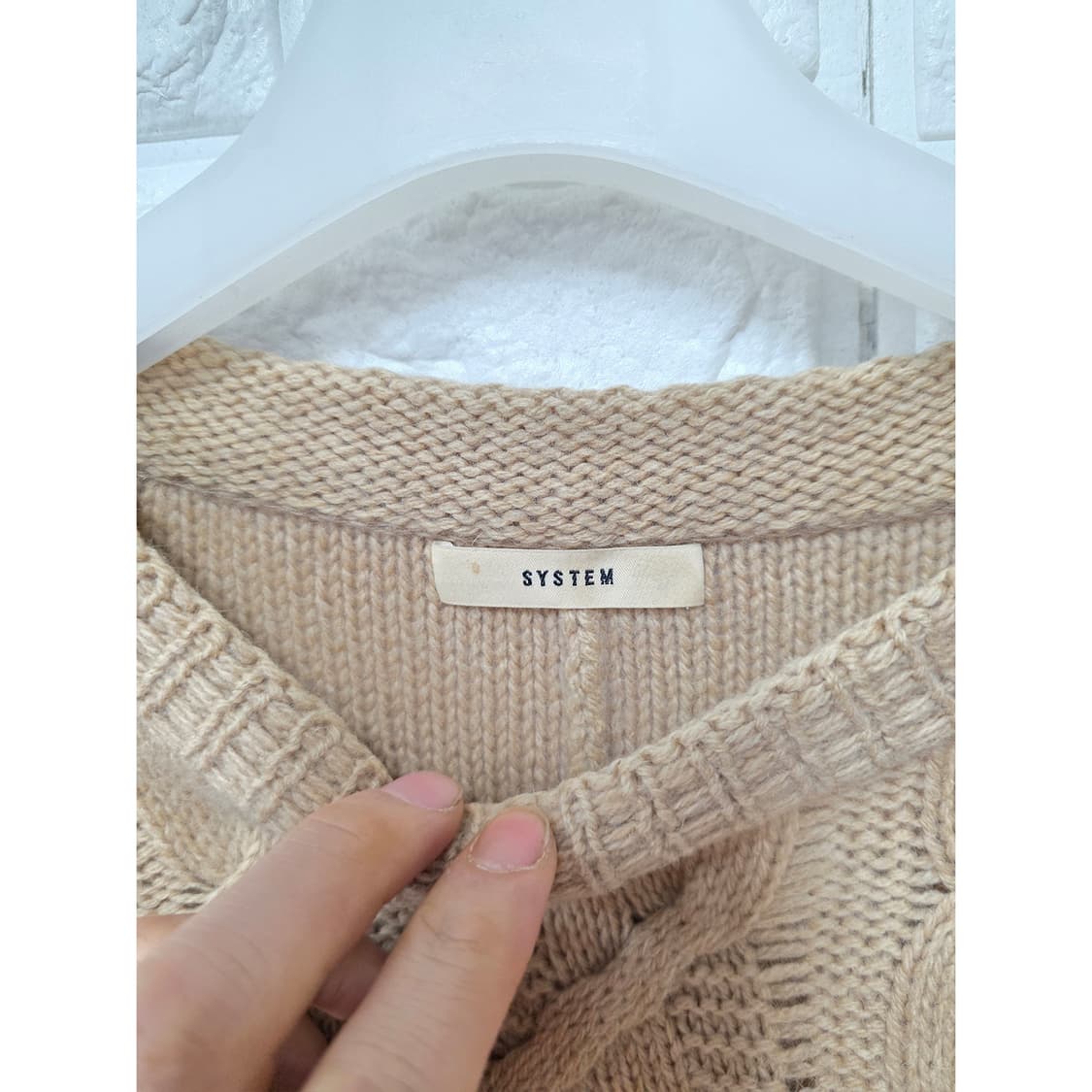택포// 한섬 시스템 SYSTEM 케이블 니트 S 상품이미지2