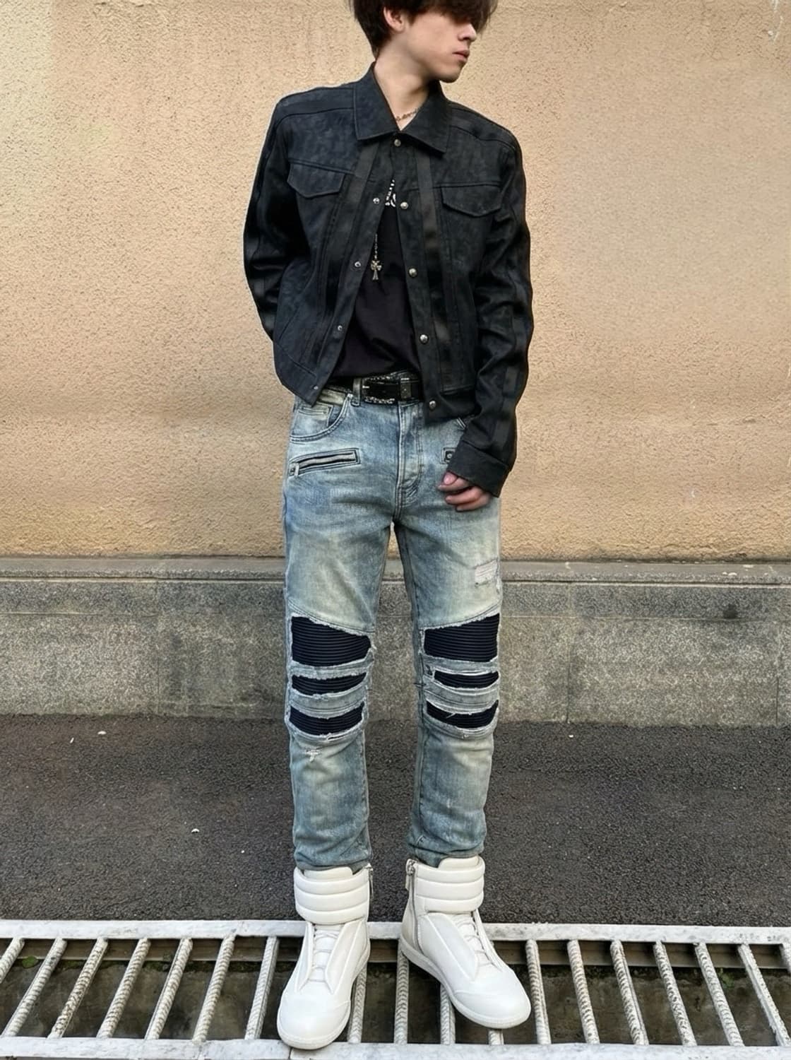 발망 레더패널 신형 바이커 진 상품이미지1