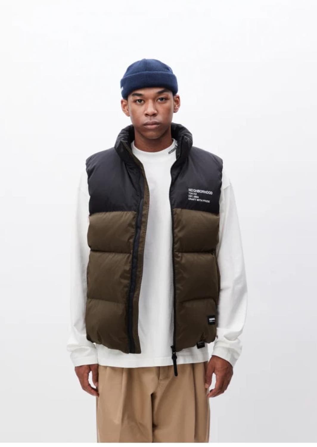 Neighborhood Classic Down Vest 블랙 베이지 상품이미지1