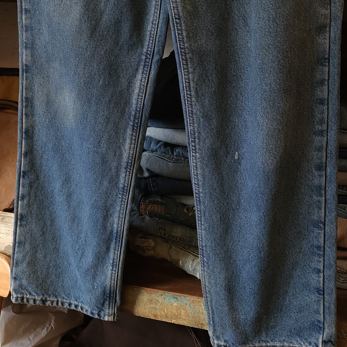 칼하트 데님팬츠 체크 라이닝 워크 데님 팬츠 32x32 상품이미지7