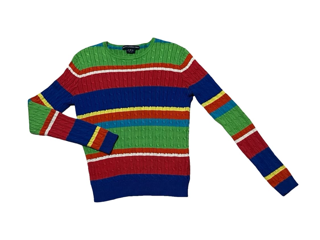 실크 100% 랄프로렌 골프 스트라이프 니트 M 상품이미지1