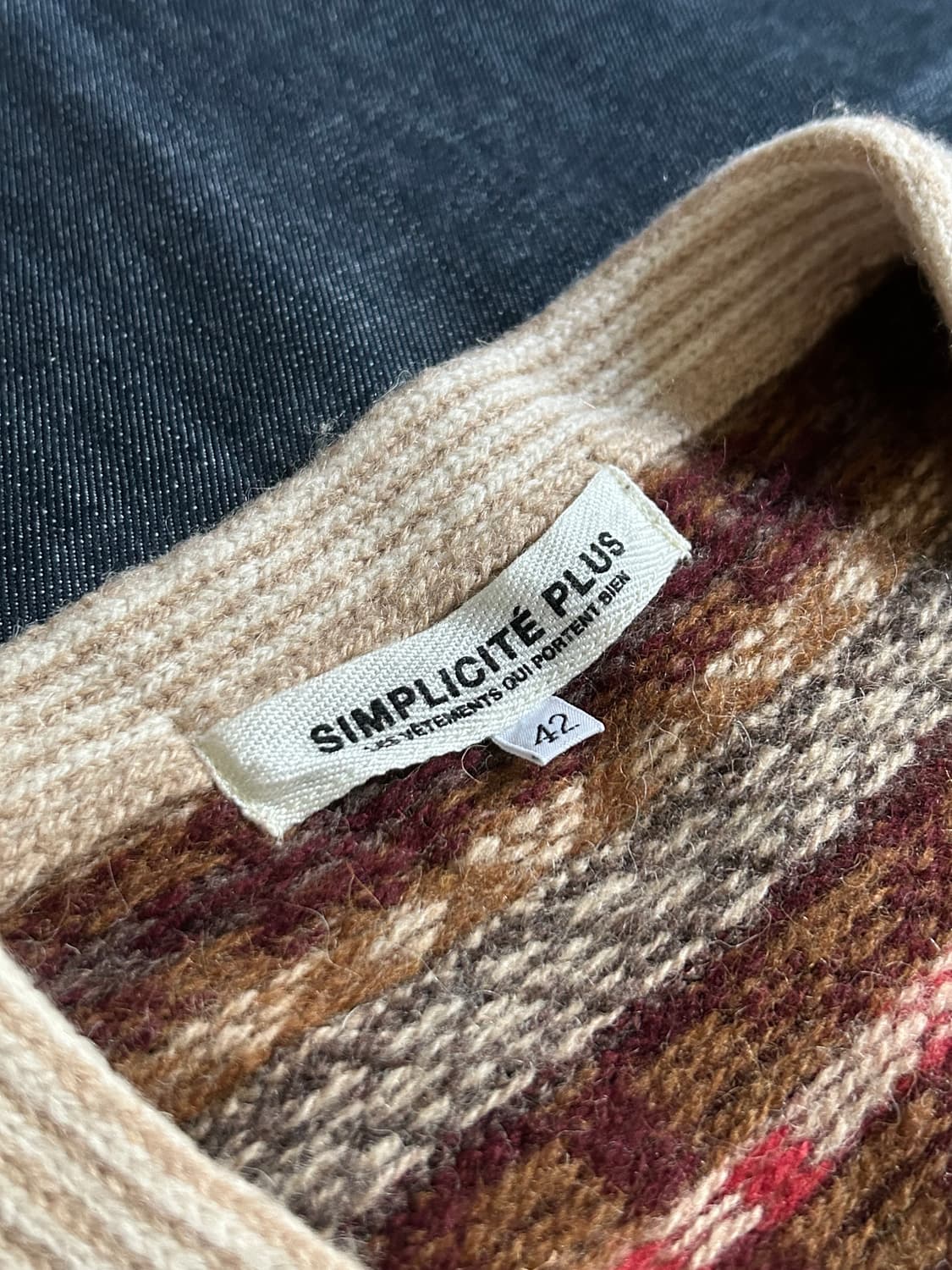 빈티지 페어아일 니트 가디건 베스트 상품이미지7