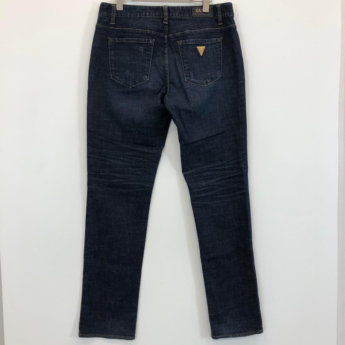 게스 프리미엄 금장 레더패치 데님진 33 인치 상품이미지3