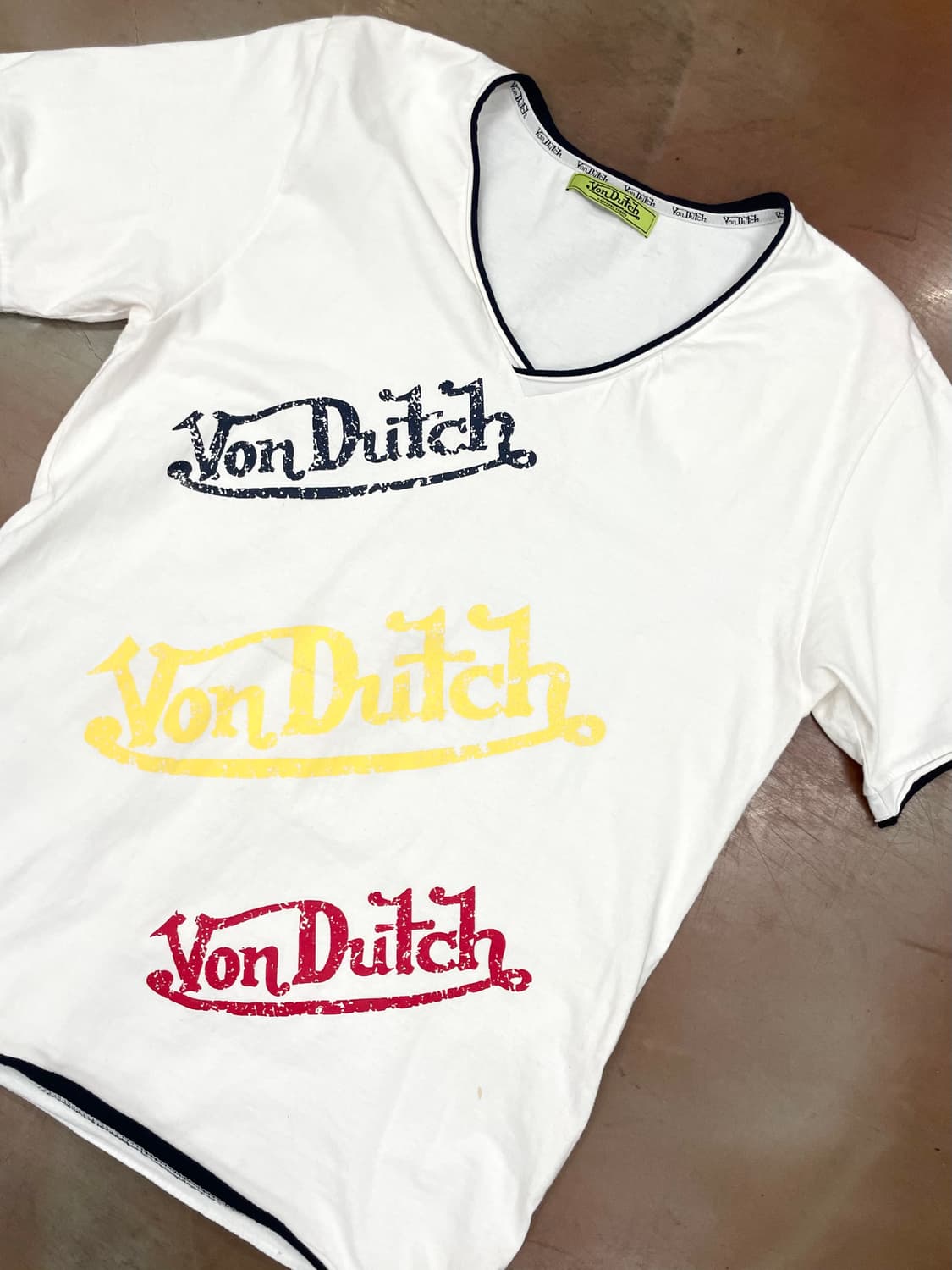 vondutch Printing V-neck T-shirt 상품이미지4
